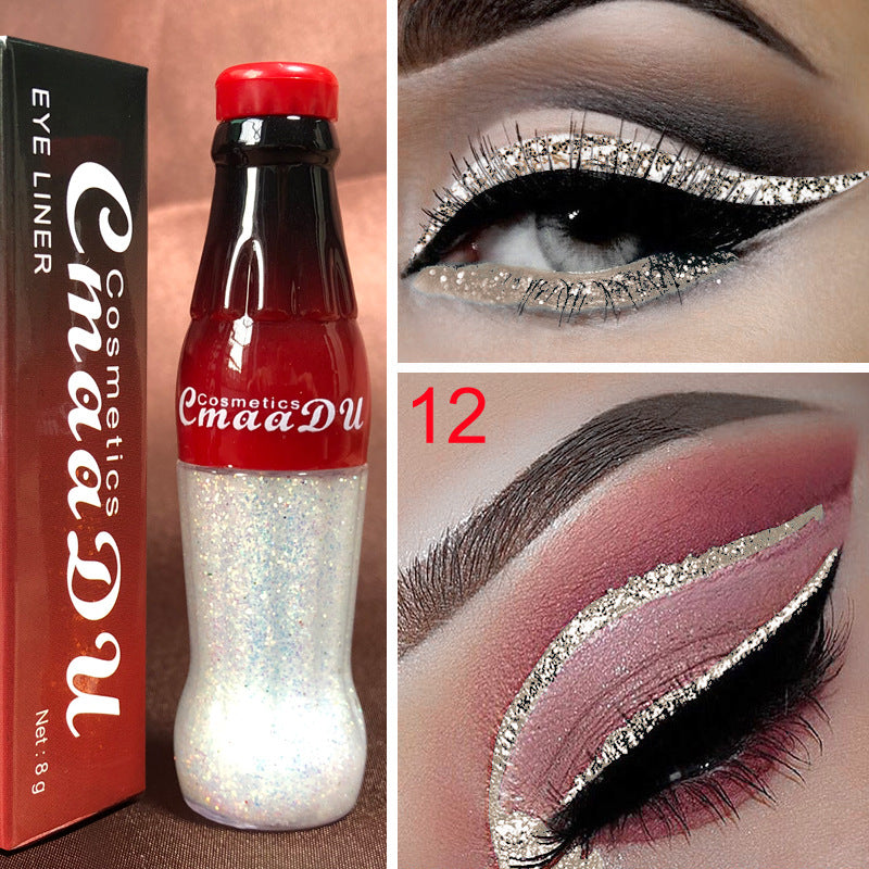 Color Eyeliner Glitter Pencil Women Party Smoky Sexy Eyes Liner Diamond Shining Glitter Eyeliner Makeup Cosmetics Beauty