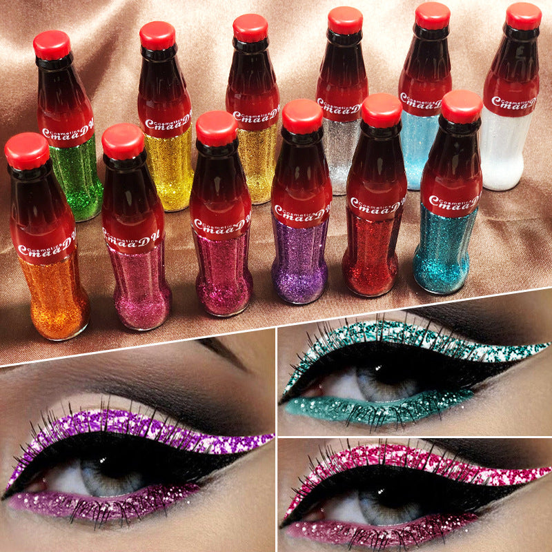 Color Eyeliner Glitter Pencil Women Party Smoky Sexy Eyes Liner Diamond Shining Glitter Eyeliner Makeup Cosmetics Beauty